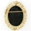Image 3 : Vintage 14K Gold Carved White on Black Mother of Pearl Cameo Pin Brooch Pendant
