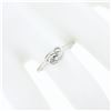 Image 3 : Petite 18K White Gold Simple Polished Interlocking Triple Wire Open Knot Ring