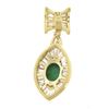 Image 6 : H. Stern 18K Gold 2.89 ctw Cabochon Emerald & Channel Diamond Enhancer Pendant