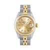 Image 2 : Rolex Ladies Two Tone Gold And Steel Champagne Index Dial Date Wristwatch With R