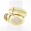 Image 1 : 18k Yellow Gold 0.50 ctw Round Diamond Hand Made Snake Serpent Wrap Statement Ri