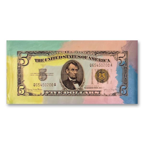 5 Dollar Bill by Steve Kaufman (1960-2010)