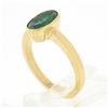 Image 9 : Solid 18K Yellow Gold 1.21 ctw Oval Bezel Set Emerald Solitaire Engagement Ring