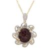 Image 1 : 36.44 ctw Ruby and 4.74 ctw White Sapphire Sillver Pendant/Necklace