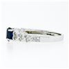 Image 7 : NEW 14K Gold 1.36 ctw GIA Oval Sapphire Solitaire & Diamond Heart Engagement Rin