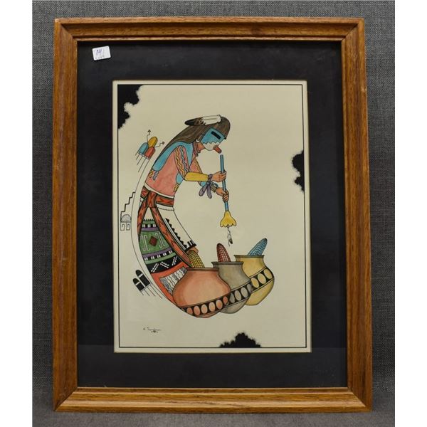 HOPI PAINTING (EDWARD SUMATZKUKU)