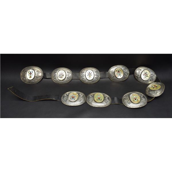 NAVAJO CONCHO BELT (CHARLES MIKE YAZZIE)
