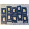 Image 6 : (10) PAMP 1 Gram .9999 Gold Bars Lady Fortuna