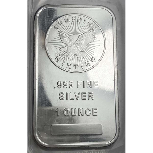 Sunshine Minting Eagle 1 ozt .999 Silver Bar