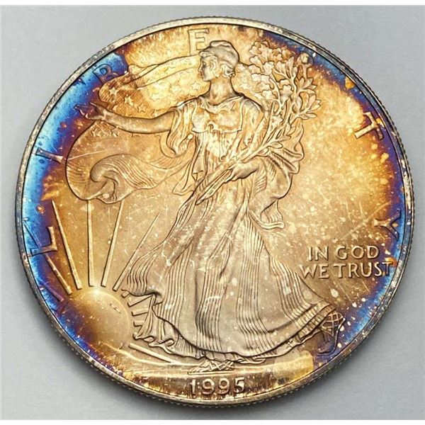 Rainbow 1995 American Silver Eagle
