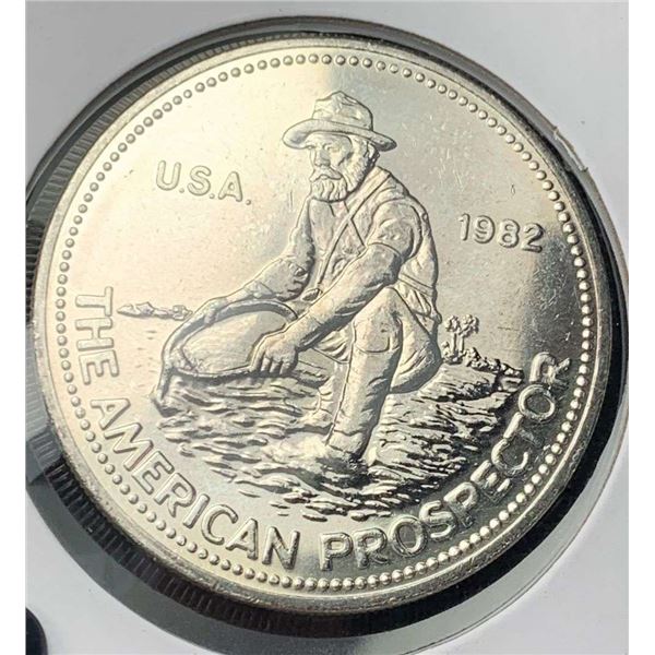 1982 Engelhard The American Prospector 1 ozt .999 Silver
