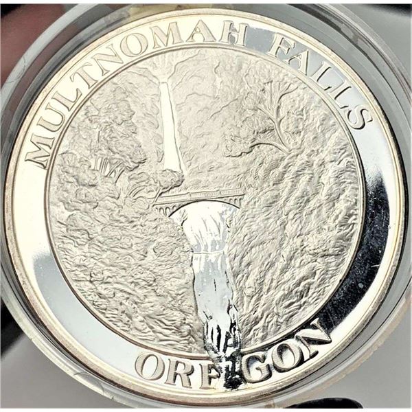 Multanomah Falls Oregon 2 ozt .999 Silver