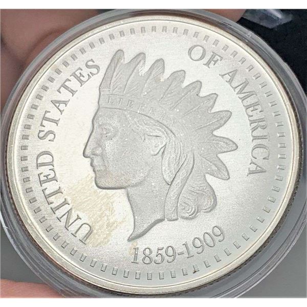 1859-1909 Indian Head Design 1 ozt .999 Silver