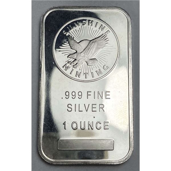 Sunshine Minting Eagle 1 ozt .999 Silver Bar