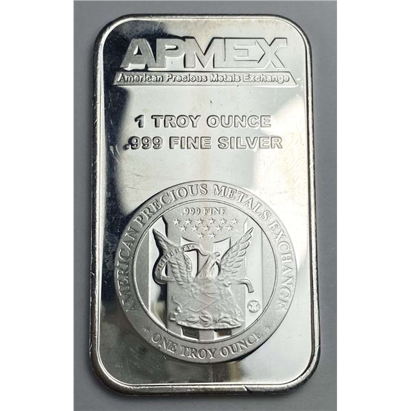 Apmex 1 ozt .999 Silver Bar