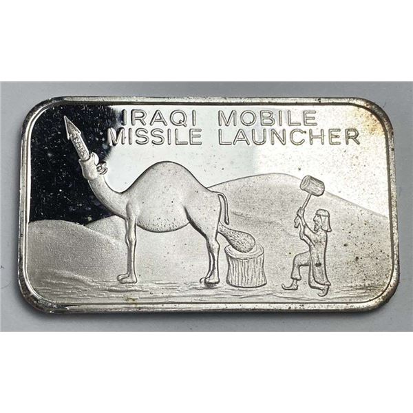 Iraqi Mobile Missile Launcher 1 ozt .999 Silver Bar
