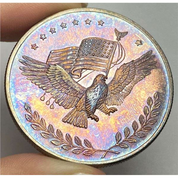 Rainbow American Flag Eagle 1 ozt .999 Silver Trade Unit