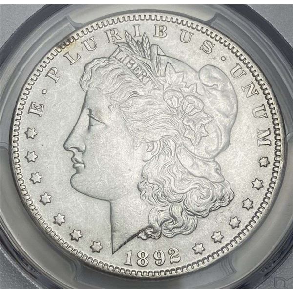 1892 Morgan Silver Dollar PCGS AU53