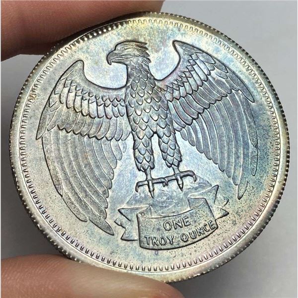 Toned 1973 Letcher Mint Eagle 1 ozt .999 Silver