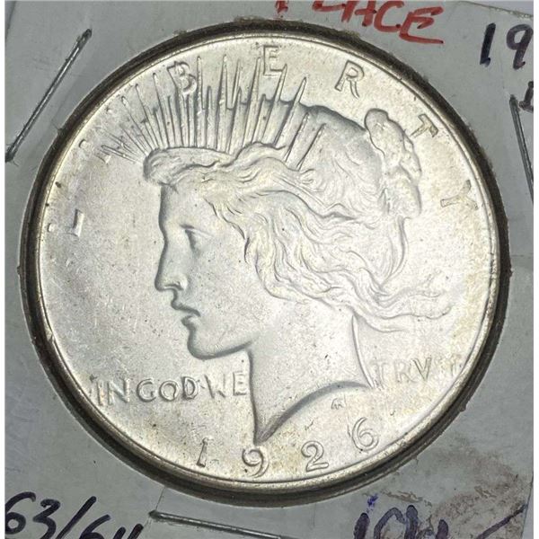 1926-D Peace Silver Dollar MS63 Details