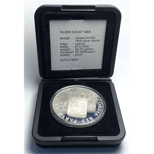 1989 Netherlands Proof Silver Ducat
