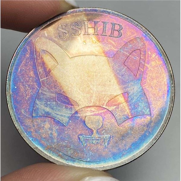 Rainbow 1 Shiba Inu Bitpay 1 ozt .999 Silver