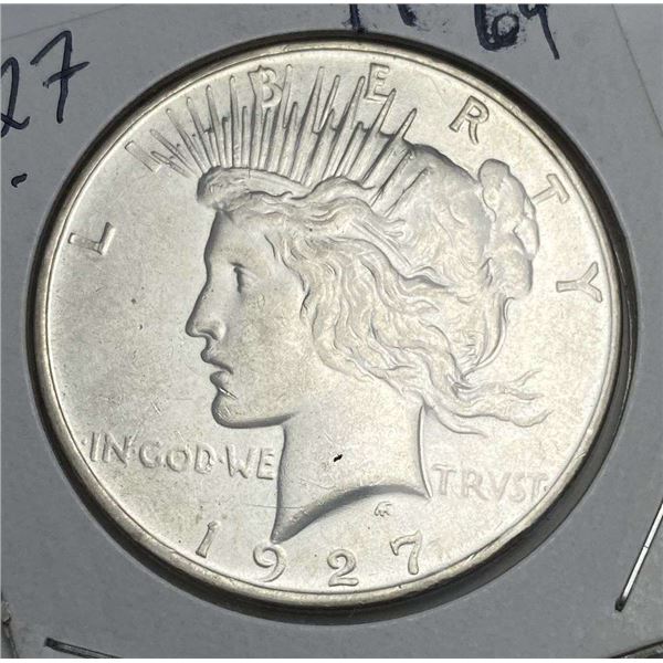 1927-D Peace Silver Dollar MS63 Details