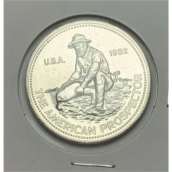1982 Engelhard The American Prospector 1 ozt .999 Silver
