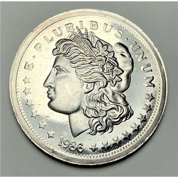 1986 Morgan Dollar Design 1 ozt .999 Silver