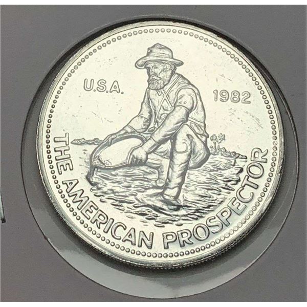 1982 Engelhard The American Prospector 1 ozt .999 Silver