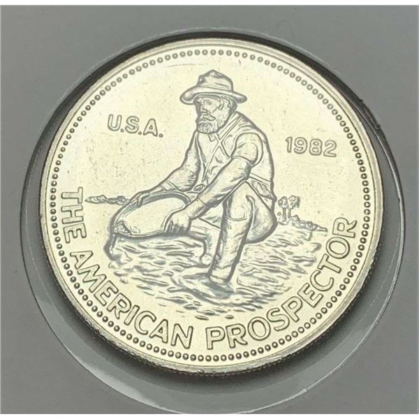1982 Engelhard The American Prospector 1 ozt .999 Silver