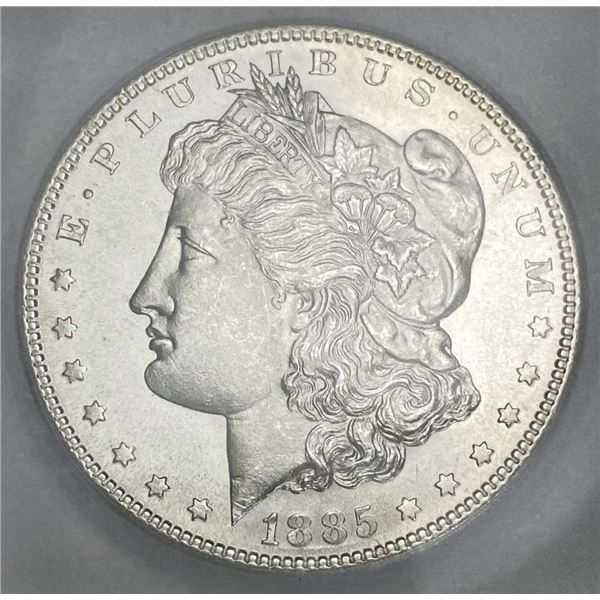 1885-S Morgan Silver Dollar ICG MS64