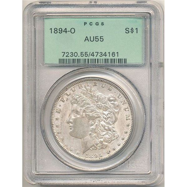 1894-O Morgan Silver Dollar PCGS AU55 OGH