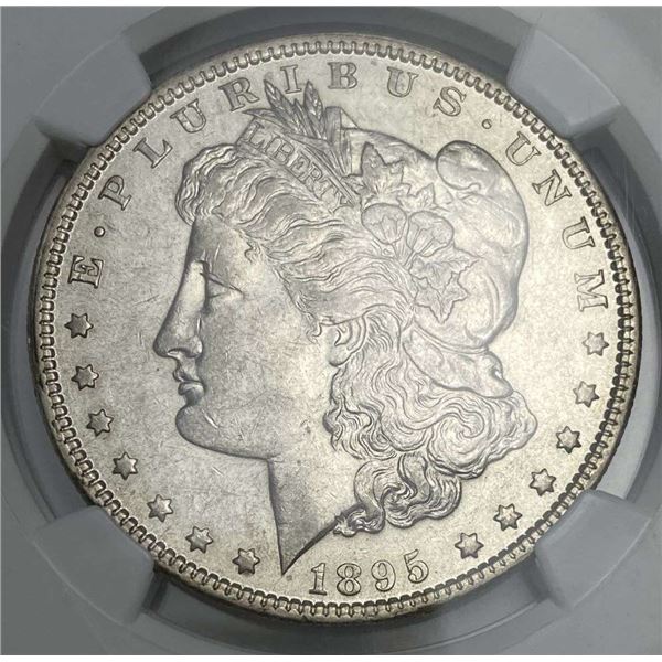 1895-O Morgan Silver Dollar NGC AU53