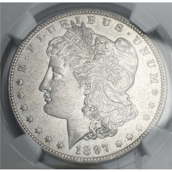 1897-O Morgan Silver Dollar NGC AU58