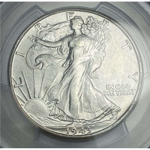 1943-S Walking Liberty Silver Half Dollar PCGS MS65