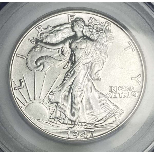 1947 Walking Liberty Silver Half Dollar PCGS MS65