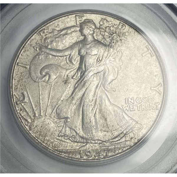 1947-D Walking Liberty Silver Half Dollar PCGS MS65