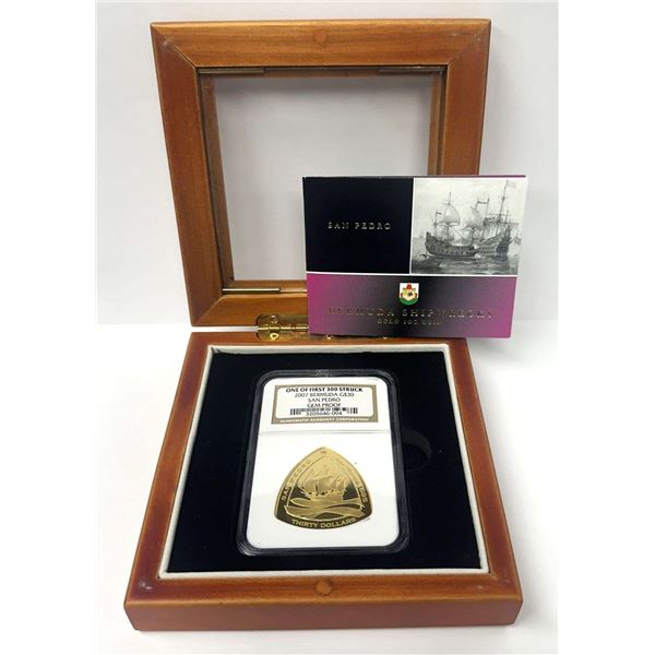 2007 Bermuda $30 San Pedro .999 Gold NGC Gem Proof