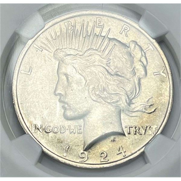 1924 Peace Silver Dollar NGC MS65