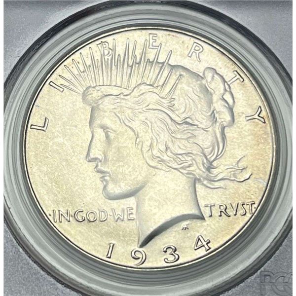 1934 Peace Silver Dollar PCGS MS65