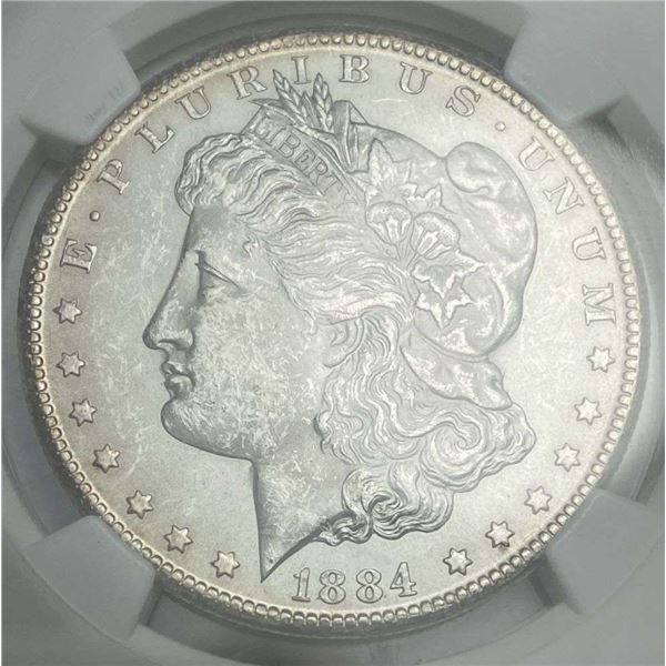 1884-CC Morgan Silver Dollar NGC MS62