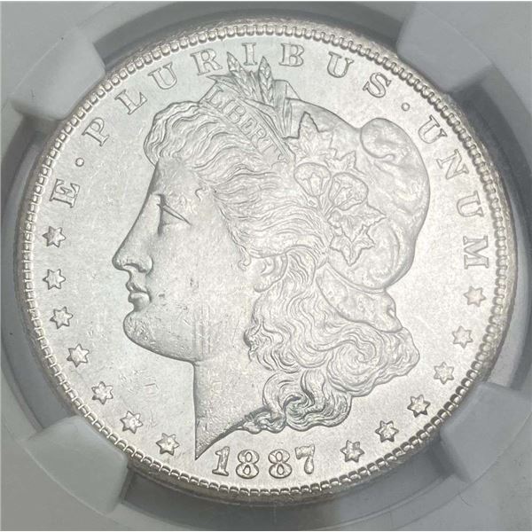 1887-S Morgan Silver Dollar NGC MS62