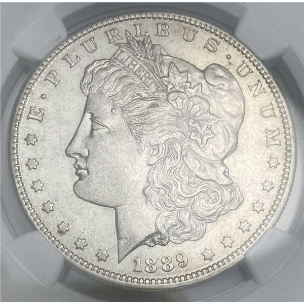 1889-S Morgan Silver Dollar NGC AU58