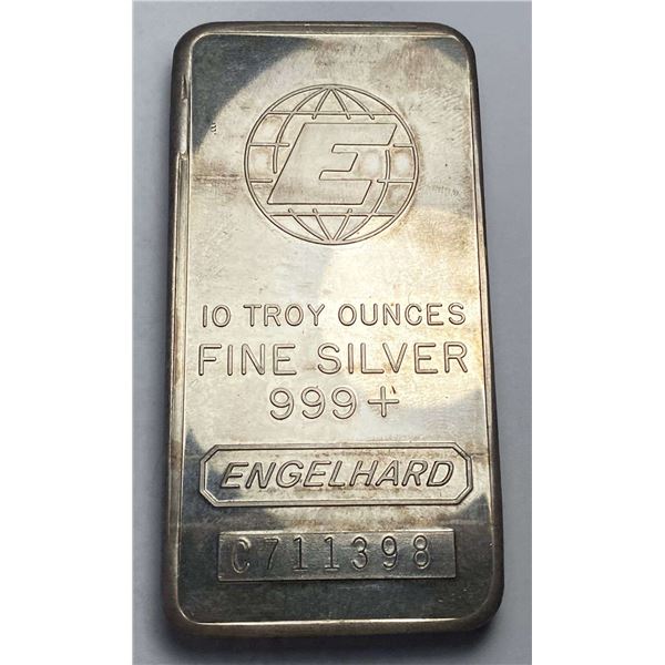 Engelhard 10 ozt .999 Silver Bar
