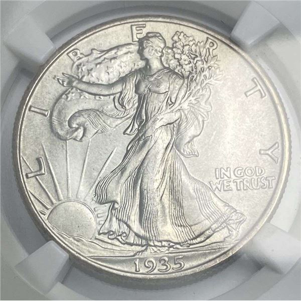 1935 Walking Liberty Silver Half Dollar NGC MS65