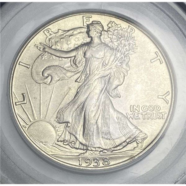 1938 Walking Liberty Silver Half Dollar PCGS MS65