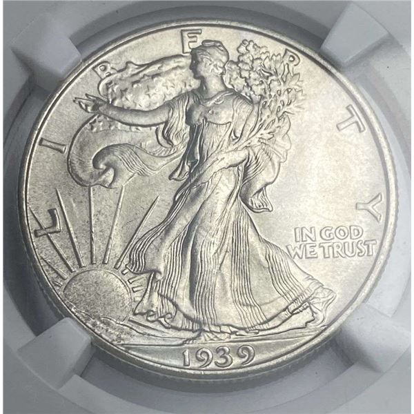 1939-S Walking Liberty Silver Half Dollar NGC MS66