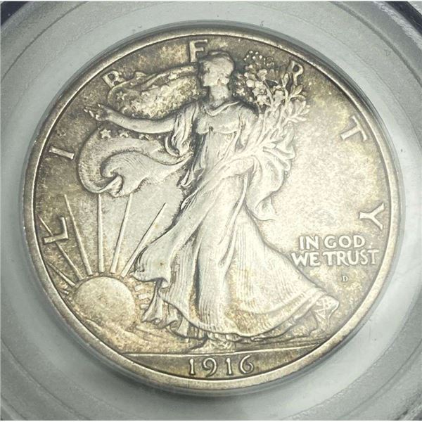 1916-D Walking Liberty Silver Half Dollar PCGS MS63