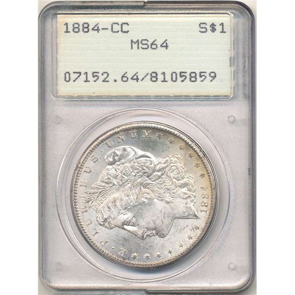 1884-CC Morgan Silver Dollar PCGS MS64